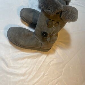 UGG Women’s Button-Accent Winter Boots in Gray